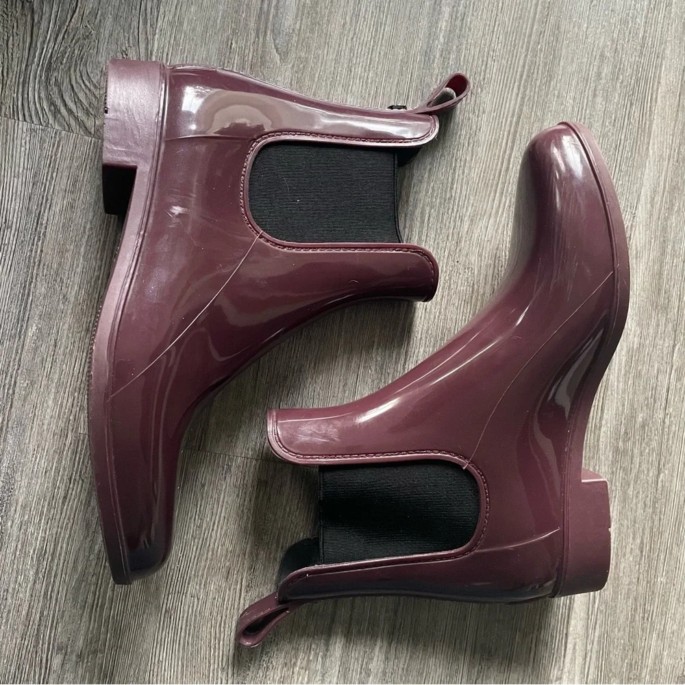 Sam Edelman Tinsley Chelsea Rain Boot Plum 6